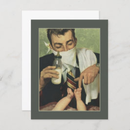 Grappig  Vaderdag Papa die Diapers verandert