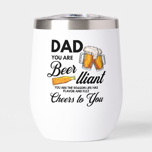 Grappig Vaderdag quote je vader is een bierliefheb (Voorkant)