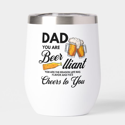 Grappig Vaderdag quote je vader is een bierliefheb (Achterkant)