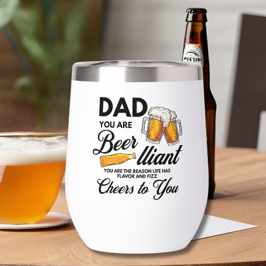 Grappig Vaderdag quote je vader is een bierliefheb