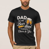 Grappig Vaderdag quote je vader is een bierliefheb T-shirt (Voorkant)