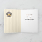 Grappig Vaderdag Retro Bierlabel voor Son Kaart (Binnen)