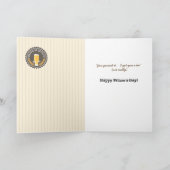 Grappig Vaderdag Retro Bierlabel zwager Kaart (Binnen)