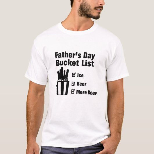 Grappig Vaderdag T-shirt - Dad Bucket List T-shirt (Voorkant)