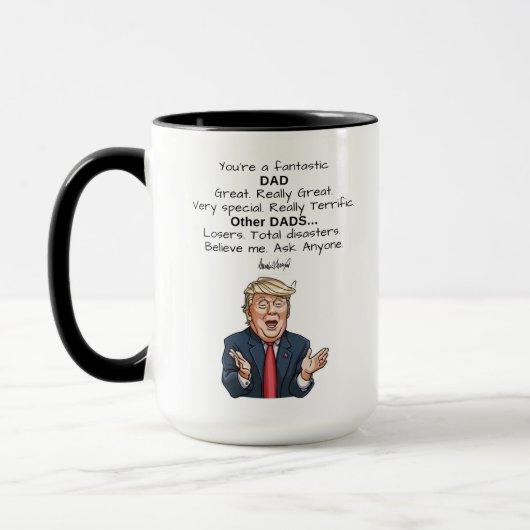 Grappig Vaderdag Trump, echt geweldige koffie-Mok Mok (Links)