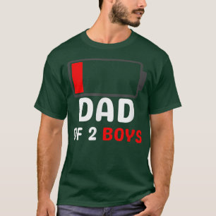 Grappig Vaderdag vader van 2 jongens 1271 T-shirt