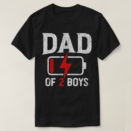 Grappig Vaderdag vader van 2 jongens Gifts Idea Pr T-shirt (Design voorkant)
