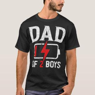 Grappig Vaderdag vader van 2 jongens Gifts Idea Pr T-shirt