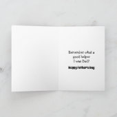 Grappig Vaderdag Wenskaart Humor Kaart (Binnen)