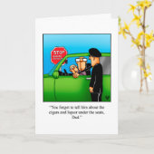 Grappig Vaderdag Wenskaart Humor Kaart (Gele Bloem)