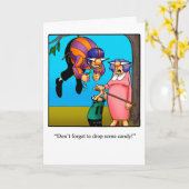 Grappig Vaderdag Wenskaart Kaart (Gele Bloem)