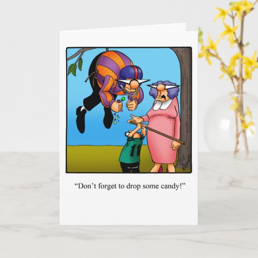 Grappig Vaderdag Wenskaart Kaart (Gele Bloem)