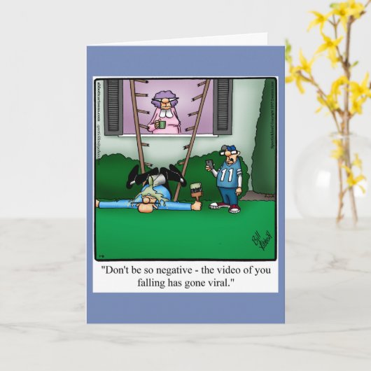 Grappig Vaderdag Wenskaart Kaart (Gele Bloem)