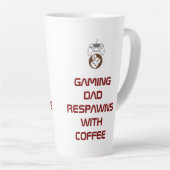 Grappig Vaderdaggeschenk voor gamer-pappas Latte Mok (Rechterhoek)