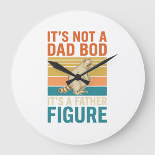 Grappig vaderfiguur wasbeer vintage shirt ontwerp_ grote klok