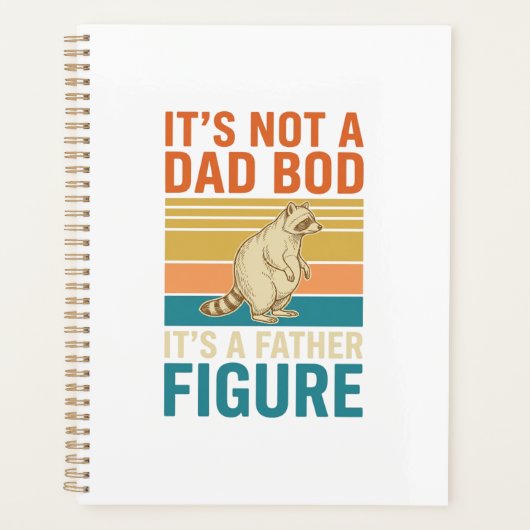 Grappig Vaderfiguur Wasbeer Vintage Shirt Ontwerp_ Planner (Voorkant)
