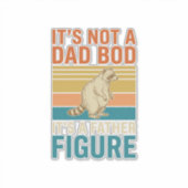 Grappig vaderfiguur wasbeer vintage shirt ontwerp_ sticker (Voorkant)
