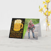 Grappig vaders Dag Pap Bod Beer Persoonlijke Foto Kaart (Gele Bloem)