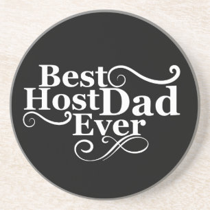 Grappig vadersdag cadeau Beste gastheer papa ooit Zandsteen Onderzetter