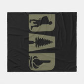Grappig vadersdag cadeau wandelen kamperen vader fleece deken (Voorkant (Horizontaal))