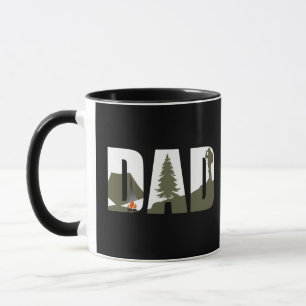 Grappig vadersdag cadeau wandelen kamperen vader mok