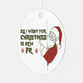 Grappig Vakantie Cadeau voor Runners Running Marat Metalen Ornament (Voorkant links)