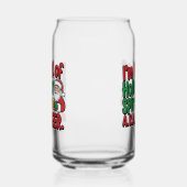 Grappig Vakantie spirit biertje Kerst drink feest Blikvorm Glas (Links)