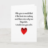 Grappig Valentijn, ik hou zo veel van je. Feestdagen Kaart (Voorkant)