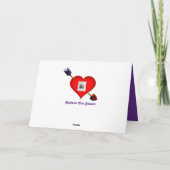 Grappig Valentijn met Basset Hounds, Hearts & Cupc Feestdagen Kaart (Achterkant)