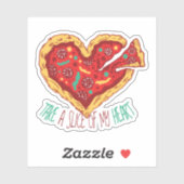 Grappig Valentijn PIZZA... dat ik mijn hartklaag h Sticker (Vel)