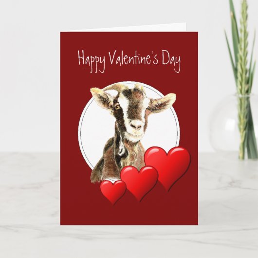 Grappig Valentijn van Old Goat, die van je houdt,  Feestdagen Kaart (Voorkant)