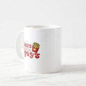 Grappig Valentijnsdag cadeau "Fries voor jongens" Koffiemok (Voorkant links)