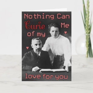 Grappig Valentijnsdag Curie Chemistry Geek Love Feestdagen Kaart