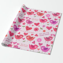 Grappig valentijnsdag liefdes vogels patroon