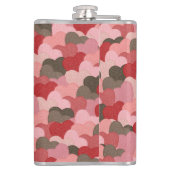 Grappig Valentijnsdag papier harten liefde drankje Heupfles (Achterkant)