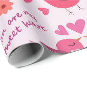 Grappig Valentijnsdag Tortelduifjes Patroon Cadeaupapier (Rol Hoek)