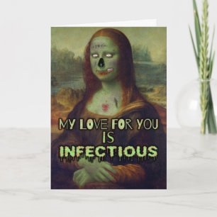 Grappig Valentijnsdag Zombie Mona Lisa Love Feestdagen Kaart