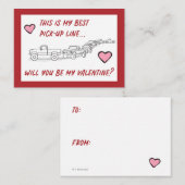 Grappig Valentijnse Small Flat Card Set Truck Love Notitiekaartje (Voorkant / Achterkant)