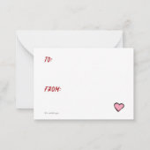 Grappig Valentijnse Small Flat Card Set Truck Love Notitiekaartje (Achterkant)