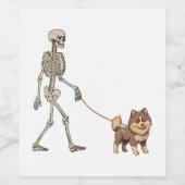 Grappig Vampier Kat Vampier Halloween Spooky Kat T Wijn Etiket (Enkel label)