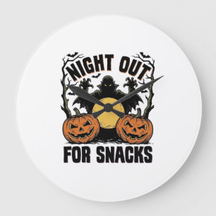 Grappig vampier shirt met griezelige pompoen nacht grote klok