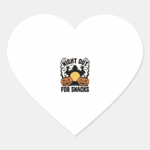 Grappig vampier shirt met griezelige pompoen nacht hart sticker