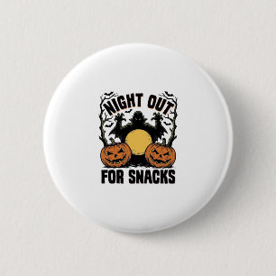 Grappig vampier shirt met griezelige pompoen nacht ronde button 5,7 cm