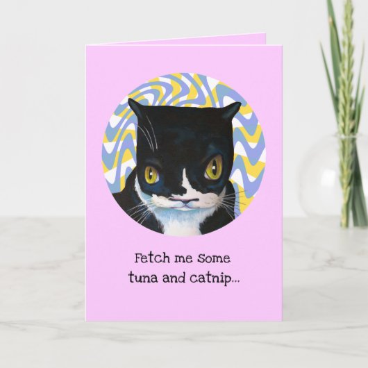 Grappig van de Cat Birthday Kaart (Voorkant)