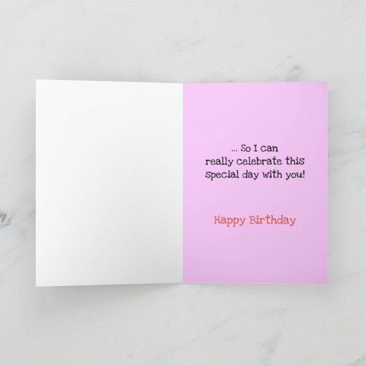 Grappig van de Cat Birthday Kaart (Binnen)