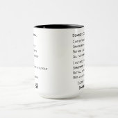 Grappig van de Dog Paw Print Black en White Mok (Midden)