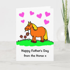 Grappig van de paarse Cartoon Fathers Day Card Kaart