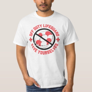 Grappig van dienst Lifeguard bespaar jezelf zwemme T-shirt