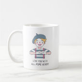 Grappig van je houden met al die Mime Heart Doodle Koffiemok (Links)