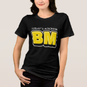 Grappig Vandaag Afkorting Vet Drukwerk Tri-Blend Shirt (Voorkant)